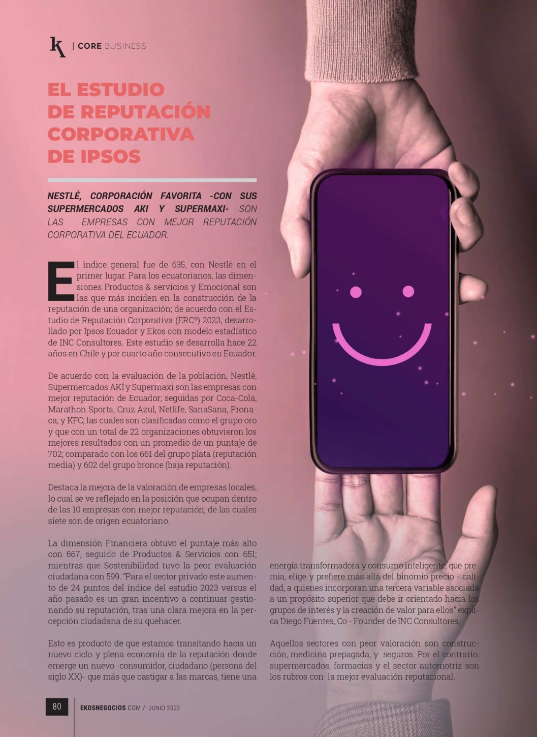 Empresas con mejor reputación corporativa del Ecuador