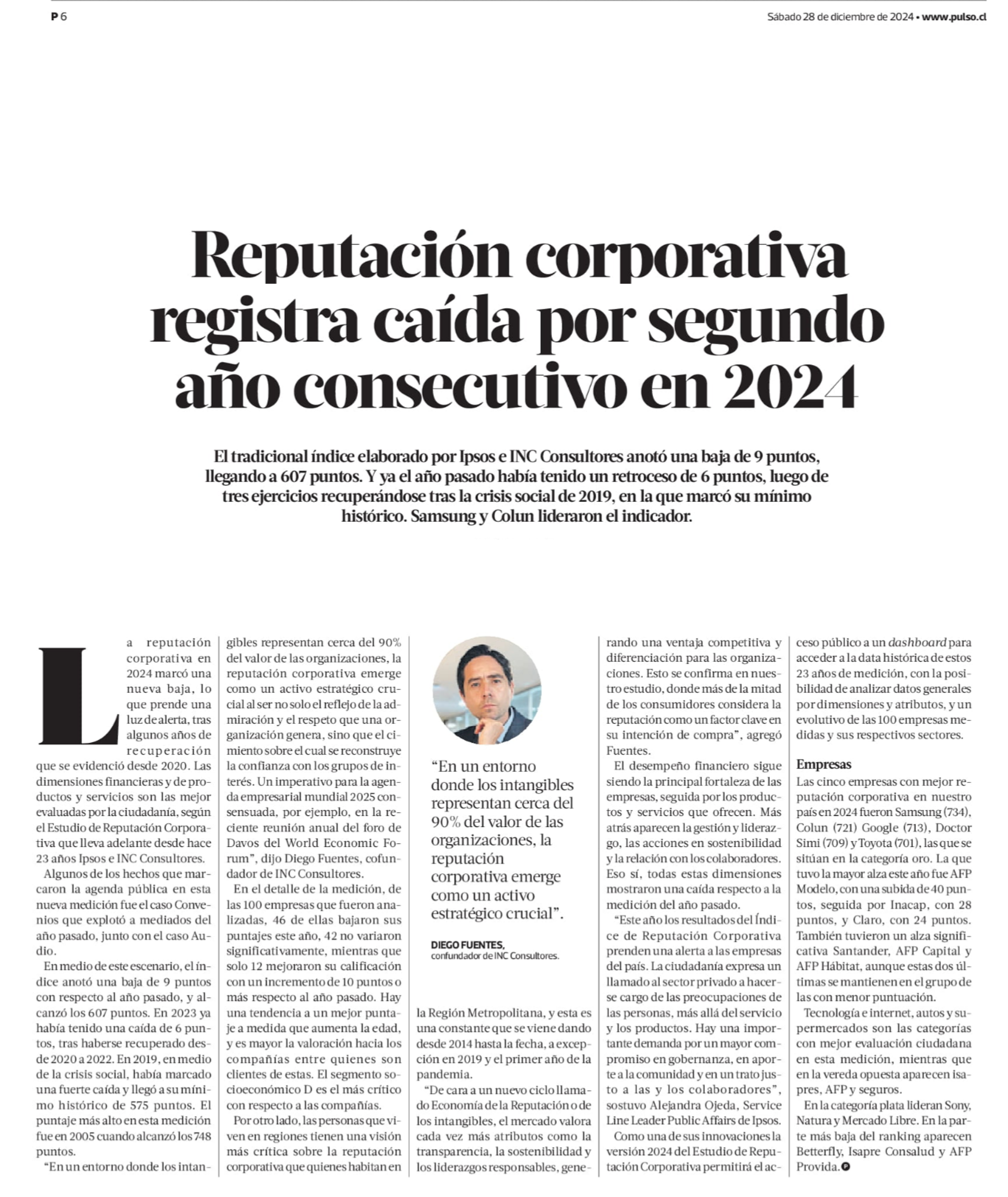 Estudio de Reputación Corporativa 2024 Chile