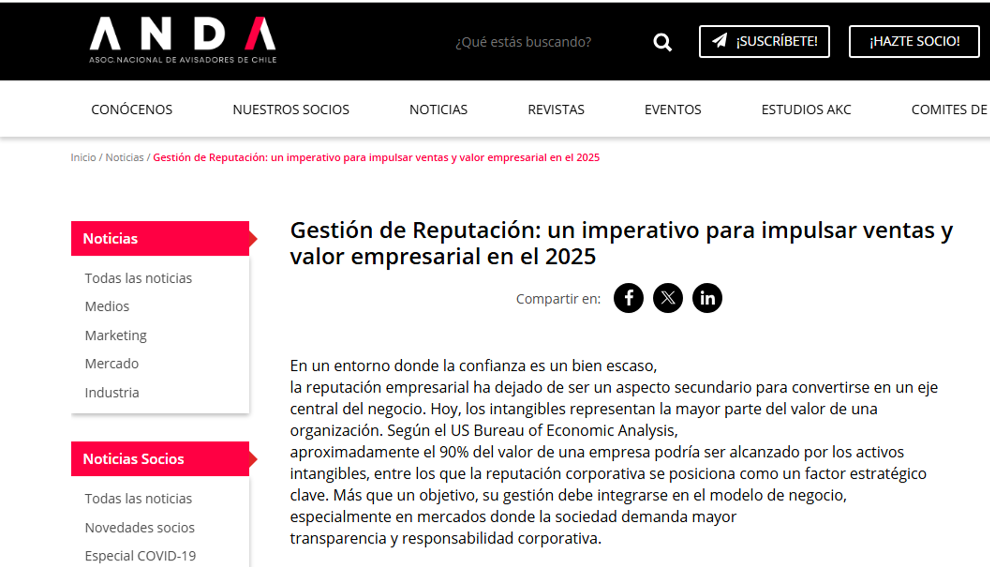 Gestión de Reputación: un imperativo para impulsar ventas y valor empresarial en el 2025